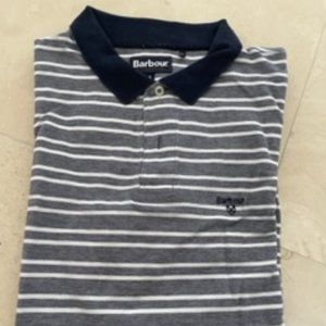 Men's Barbour Striped Collared Golf Shirt